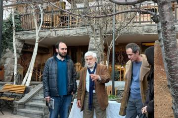 Arthur Vardikian, vice-président de Filmadaran, Garéguine Zakoïan, président de Filmadaran, et Xavier Richard, directeur de l’Institut français en Arménie, à l’hôtel Silk Road