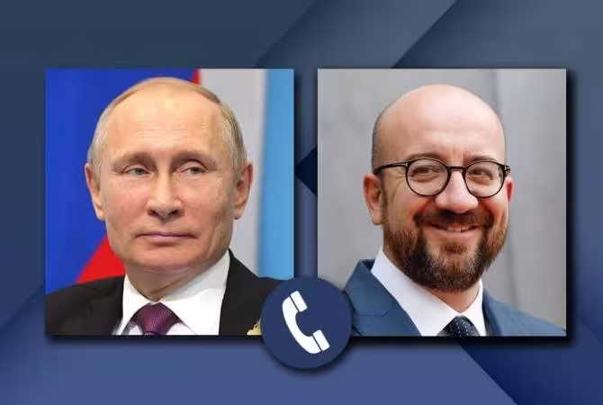 Discussion entre Vladimir Poutine et Charles Michel sur le Karabagh