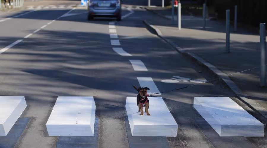 Un premier passage piéton avec effet 3D testé à Erevan 