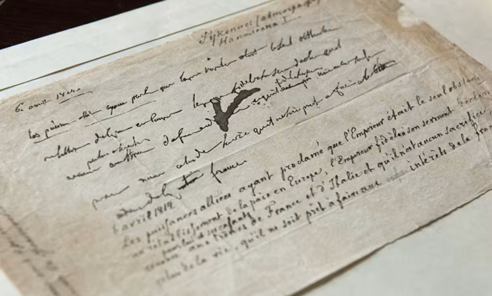 La lettre d'abdication de Napoléon Bonaparte est conservée en Arménie