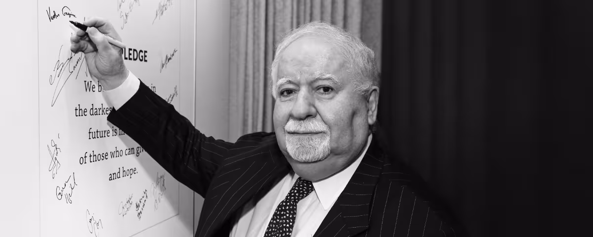 Déclaration de l'Initiative Humanitaire Aurora sur le décès de Vartan Gregorian